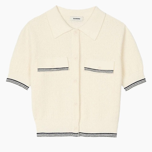 Sandro Perpignan Rib-Knit Cardigan - Picture 2 of 8